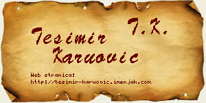 Tešimir Karuović vizit kartica